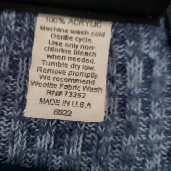 Y2K Its Our Time Blue Knit Cardigan Loungewear Relax Coastal Grandmother Weekend - Picture 5 of 7